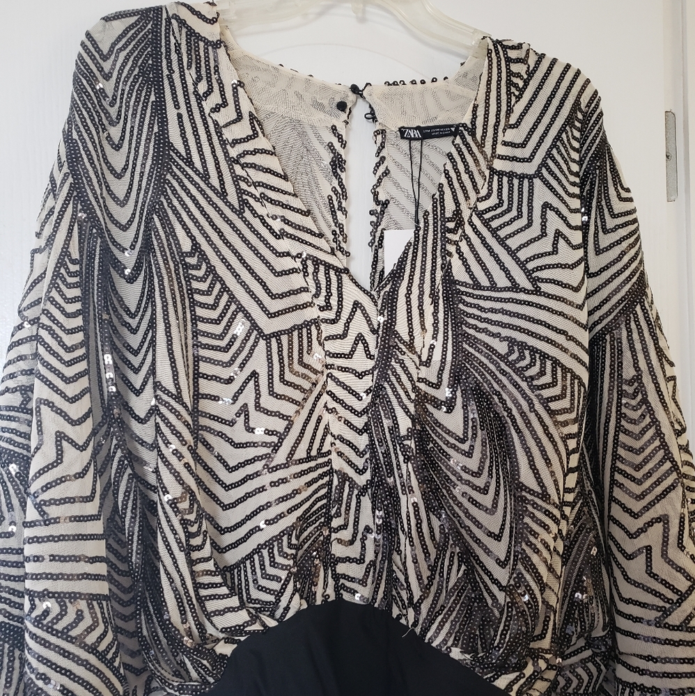 Zara sequin body sz M